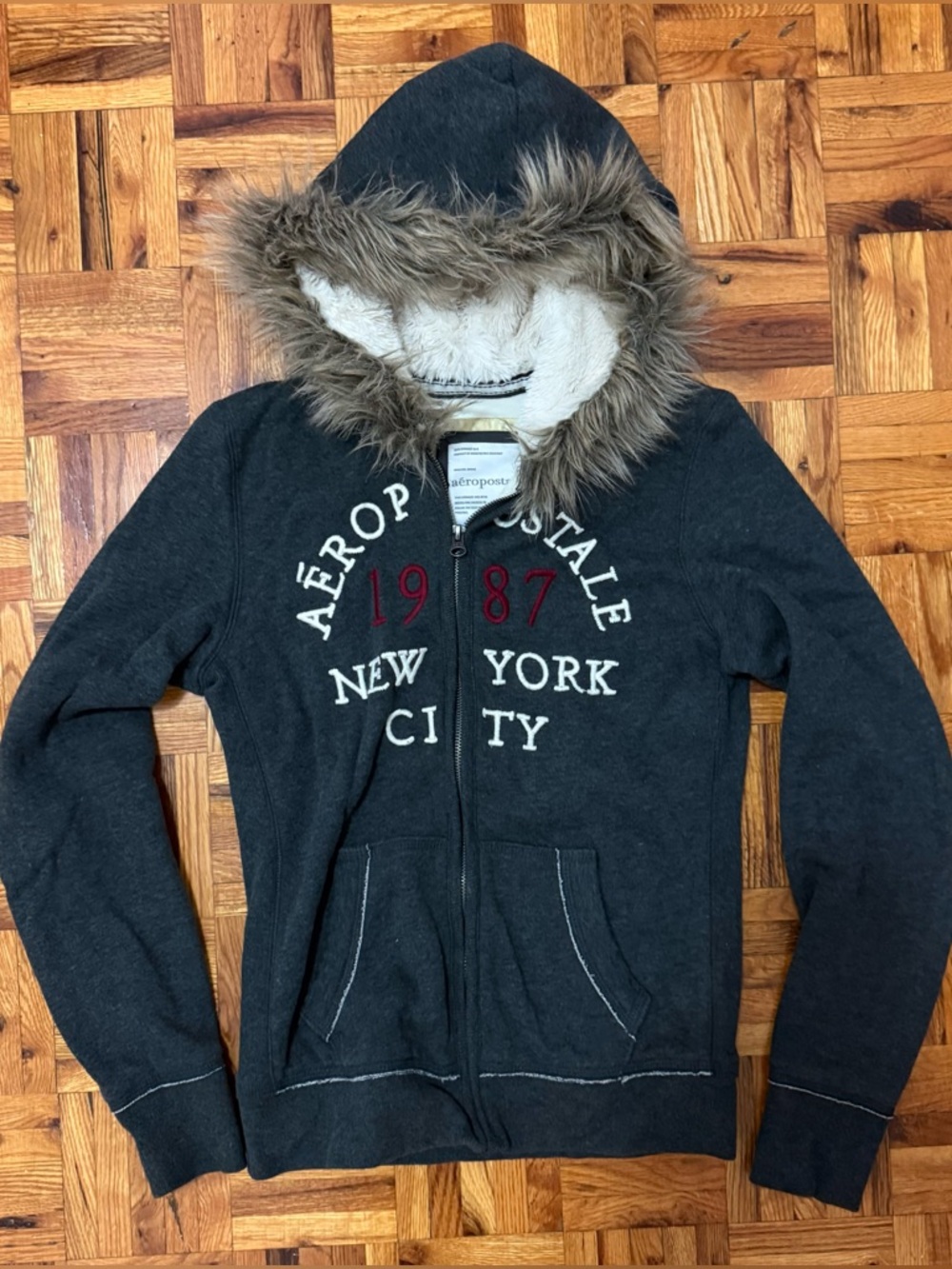 AEROPOSTALE Fur Trim Hoodie